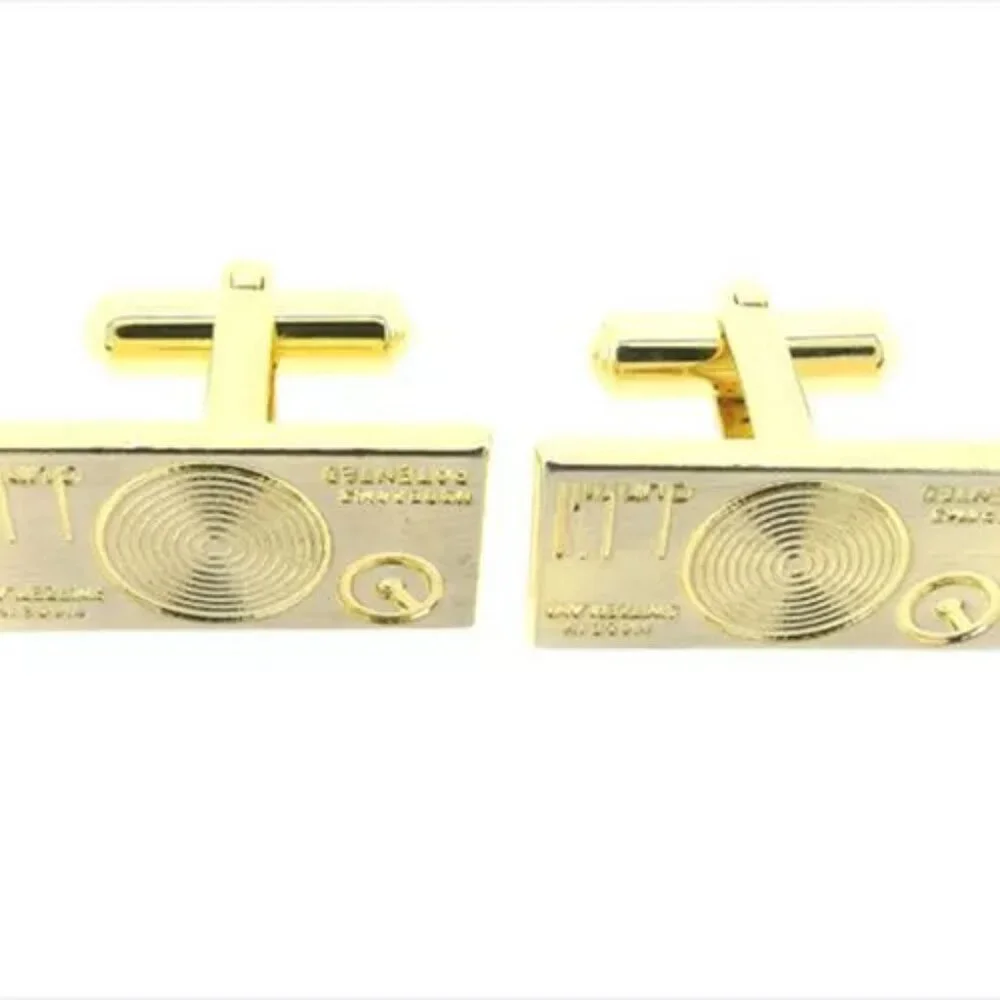 Dunhill cuffs Gold Woman unisex Authentic Used E1392